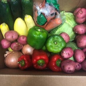 various vegetables in a box