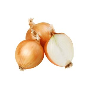 three yellow onions