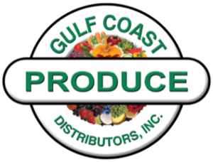 Gulf Coast Produce circle logo with green letters