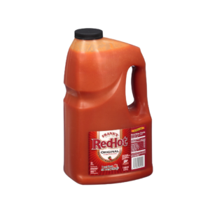 A gallon of Frank's Red Hot Sauce