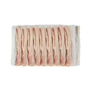 Large pack of frozen bacon