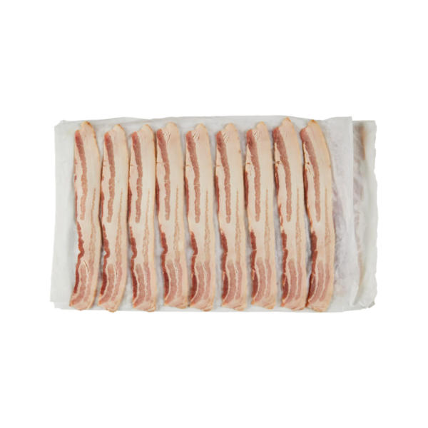 Large pack of frozen bacon